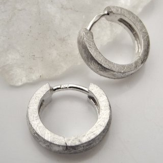 Klappcreolen aus eismattem 925er Silber - Ohrringe - Sterlingsilber