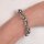 Edelstahl-Armband, ovale Glieder handpoliert 21 cm grössenverstellbar