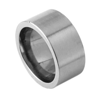 Schlichter Partnerring aus fein mattiertem Edelstahl - 11 mm - Bandring