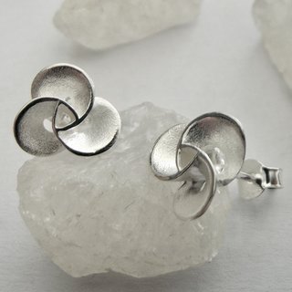 Elegante Ohrstecker Blume aus 925er Silber - Ohrringe - Blte - Sterlingsilber
