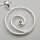 Großer Anhänger "Spirale" aus 925er Silber mit weißem Zirkonia - Kettenanhänger