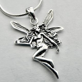 Kleiner Anhnger Elfe aus 925er Silber - Kettenanhnger - Sterlingsilber