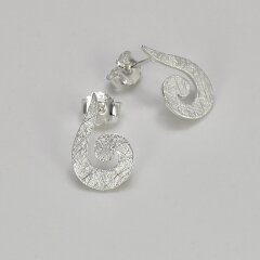 Ohrstecker "geschwungene Spirale" aus...