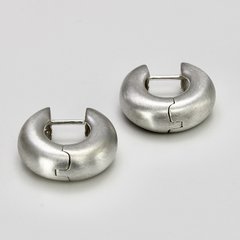 Elegante klappcreolen aus mattiertem 925er Silber -...