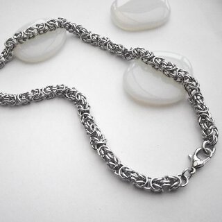 Elegantes Collier aus Edelstahl - Halskette mit Karabinerverschluss - Länge 50 cm