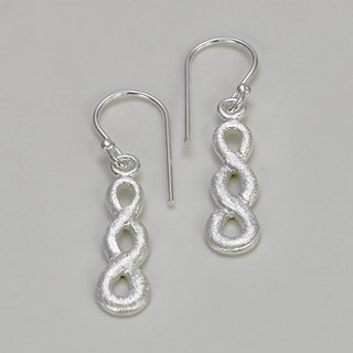 Ohrhnger aus eismattem 925er Silber - verschlungene Ohrringe - Sterlingsilber
