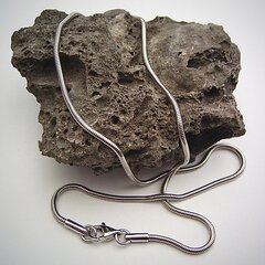 Schlangenkette aus Edelstahl mit Karabinerverschluss -...