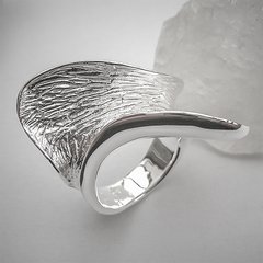 Auffälliger Ring Welle aus 925er Silber - Fingerring aus...