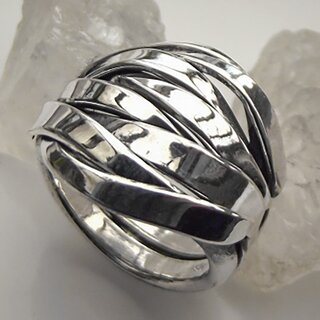 Verschlungener Ring in Wickeloptik aus 925er Silber - Fingerring - Sterlingsilber