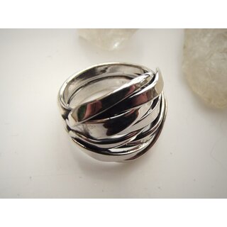 Verschlungener Ring in Wickeloptik aus 925er Silber - Fingerring - Sterlingsilber