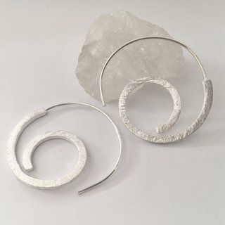 Ohrhänger Creolen Schnecke aus 925er Silber - Ohrringe - Sterlingsilber