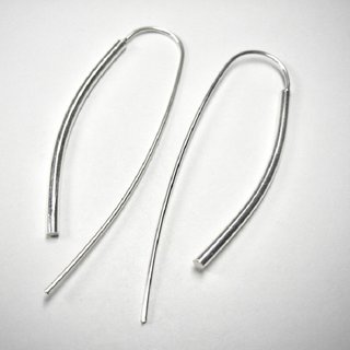 Große schmale Ohrhänger aus 925er Silber - Ohrringe - Sterlingsilber