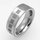 Ring aus fein mattiertem Edelstahl mit Quadraten - 7 mm - Fingerring - Größen von 48 bis 64