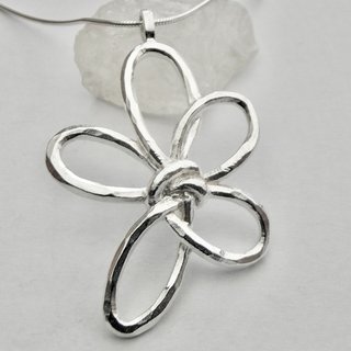 Anhnger Blume geschmiedet 925er Silber - Kettenanhnger - Sterlingsilber
