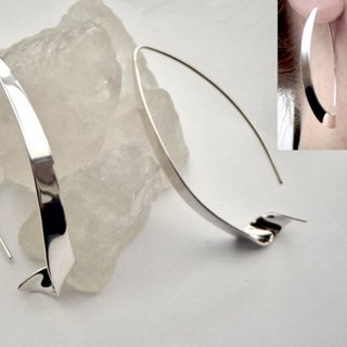 Ausgefallene Ohrhänger aus 925er Silber - Ohrringe mit glänzender Oberfläche - Sterlingsilber