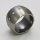 Auffälliger Ring aus edel mattiertem Edelstahl mit zwölf weißen Zirkonia - 15 mm - Edelstahlring - Größe 52