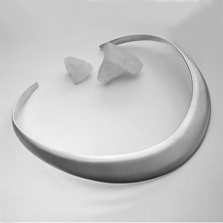 Edler Halsreif aus mattiertem 925er Silber - Collier aus Sterlingsilber