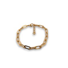 Armband mit ovalen Gliedern 14K vergoldet
