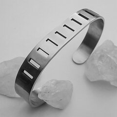 Eleganter Armreif aus mattiertem Edelstahl - Zwei Gren...