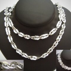 Edle Halskette aus 925er Silber - Collier aus Sterlingsilber - Silberkette 42cm