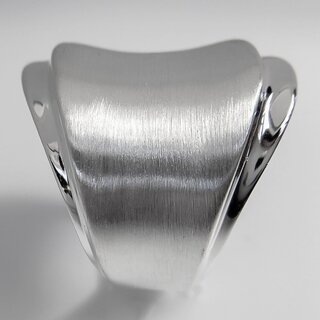 Eleganter geschwungener Ring aus 925er Silber - Fingerring  - Sterlingsilber - Gre 56