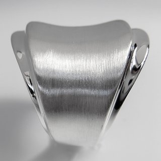 Eleganter geschwungener Ring aus 925er Silber - Fingerring  - Sterlingsilber - Gre 58