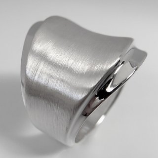 Eleganter geschwungener Ring aus 925er Silber - Fingerring  - Sterlingsilber - Gre 64