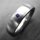 Eleganter Ring aus mattiertem Edelstahl mit blauem synthetischen Saphir - 5 mm - Größe 63